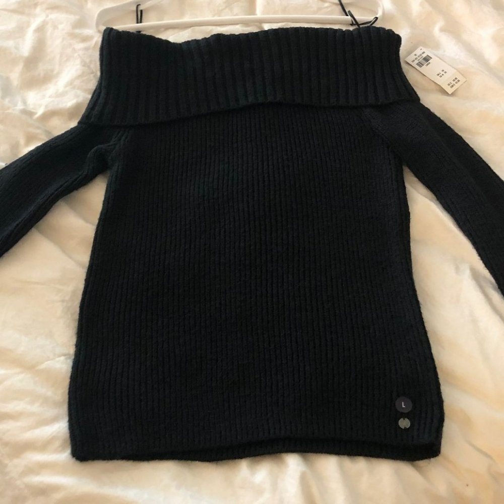 NWT Hollister Black off-the-shoulder sweater